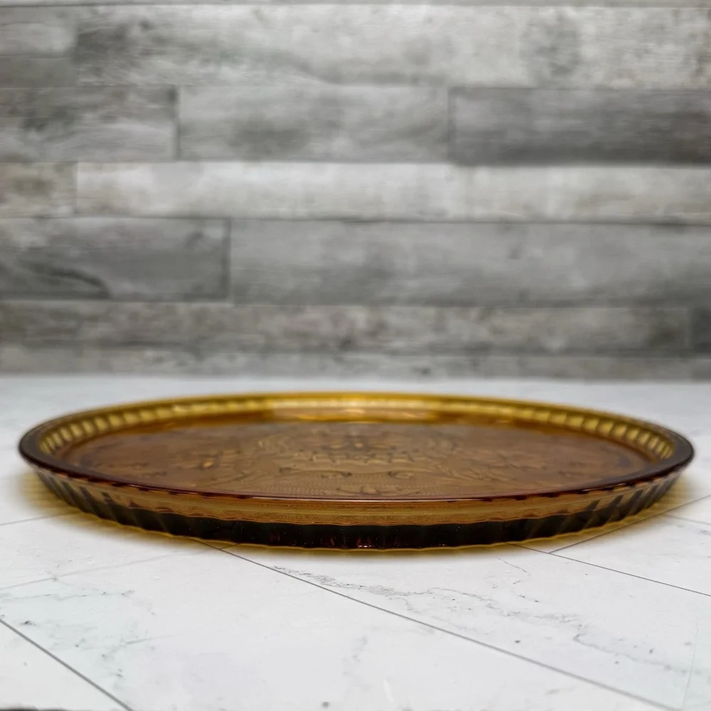 Vintage Indiana Glass Amber Tiara 10